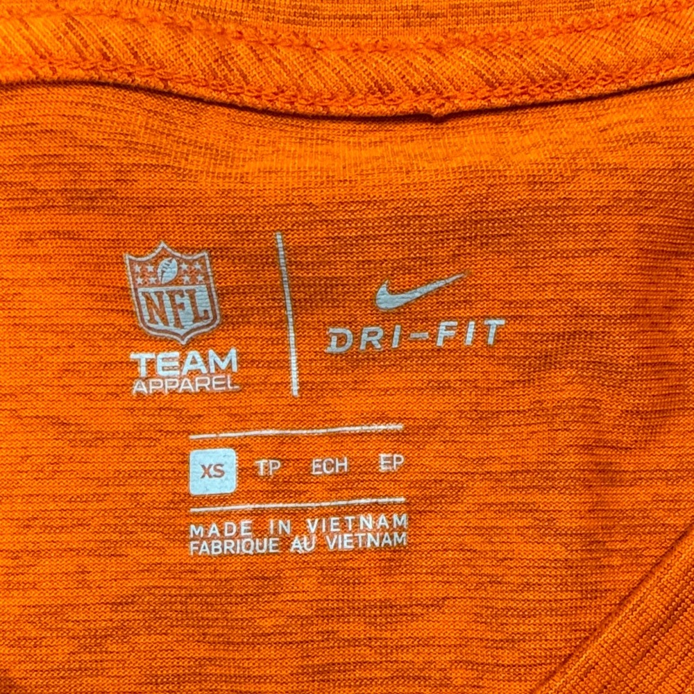 Nike Chicago Bears NFL Dri-FIT Women’s V Neck T Shirt Orange XS - Picture 5 of 6